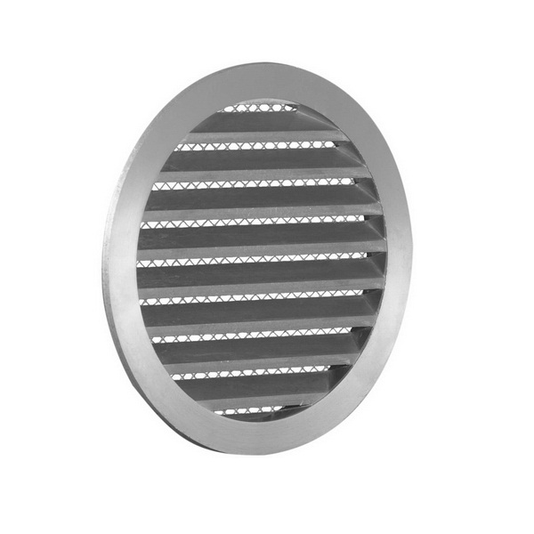 Решетка d125 мм RAL 8017 алюминиевая КИВ-125 с сеткой